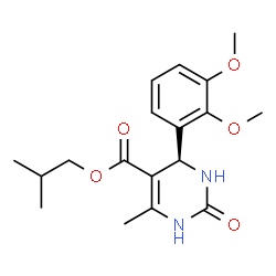 ChemSpider 2D Image | Isobutyl (4R)-4-(2,3-dimethoxyphenyl)-6-methyl-2-oxo-1,2,3,4-tetrahydro-5-pyrimidinecarboxylate | C18H24N2O5