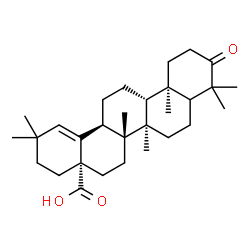 ChemSpider 2D Image | (5xi)-3-Oxoolean-18-en-28-oic acid | C30H46O3