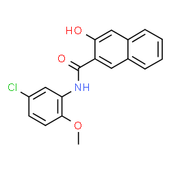ChemSpider 2D Image | N-(5-Chloro-2-methoxyphenyl)-3-hydroxy-2-naphthamide | C18H14ClNO3