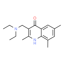 ChemSpider 2D Image | 3-[(diethylamino)methyl]-2,6,8-trimethylquinolin-4-ol | C17H24N2O