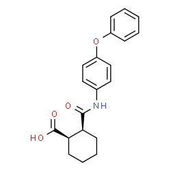 ChemSpider 2D Image | (1R,2S)-2-[(4-Phenoxyphenyl)carbamoyl]cyclohexanecarboxylic acid | C20H21NO4