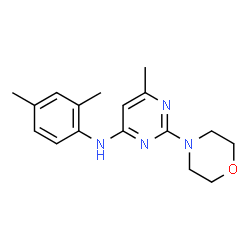 ChemSpider 2D Image | N-(2,4-Dimethylphenyl)-6-methyl-2-(4-morpholinyl)-4-pyrimidinamine | C17H22N4O
