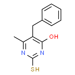 ChemSpider 2D Image | 5-benzyl-6-methyl-2-sulfanylpyrimidin-4-ol | C12H12N2OS