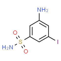 ChemSpider 2D Image | 3-Amino-5-iodobenzenesulfonamide | C6H7IN2O2S