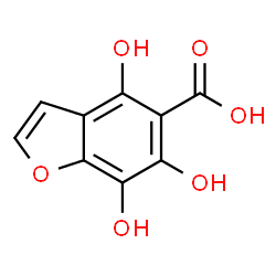 ChemSpider 2D Image | 4,6,7-Trihydroxy-1-benzofuran-5-carboxylic acid | C9H6O6