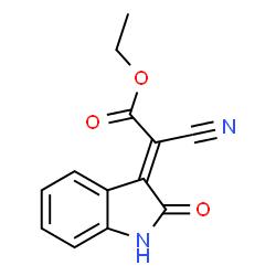 ChemSpider 2D Image | Ethyl (2E)-cyano(2-oxo-1,2-dihydro-3H-indol-3-ylidene)acetate | C13H10N2O3