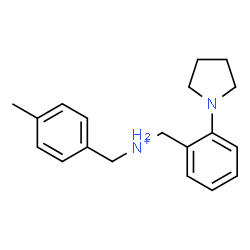 ChemSpider 2D Image | (4-Methylphenyl)-N-[2-(1-pyrrolidinyl)benzyl]methanaminium | C19H25N2