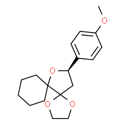 ChemSpider 2D Image | (13R)-13-(4-Methoxyphenyl)-1,4,12-trioxadispiro[4.0.5.3]tetradecane | C18H24O4