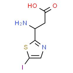 ChemSpider 2D Image | 3-Amino-3-(5-iodo-1,3-thiazol-2-yl)propanoic acid | C6H7IN2O2S