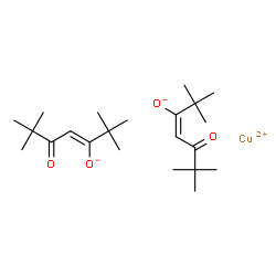ChemSpider 2D Image | Copper(2+) (3E)-2,2,6,6-tetramethyl-5-oxo-3-hepten-3-olate (3Z)-2,2,6,6-tetramethyl-5-oxo-3-hepten-3-olate (1:1:1) | C22H38CuO4