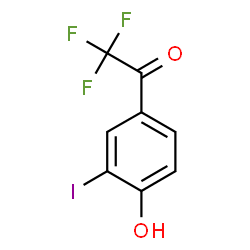 ChemSpider 2D Image | 2,2,2-Trifluoro-1-(4-hydroxy-3-iodophenyl)ethanone | C8H4F3IO2