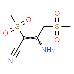 ChemSpider 2D Image | 3-Amino-2,4-bis(methylsulfonyl)-2-butenenitrile | C6H10N2O4S2