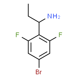 ChemSpider 2D Image | 1-(4-Bromo-2,6-difluorophenyl)-1-propanamine | C9H10BrF2N