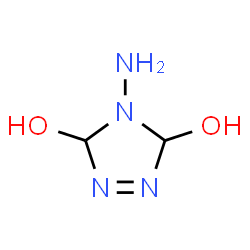 ChemSpider 2D Image | 4-Amino-4,5-dihydro-3H-1,2,4-triazole-3,5-diol | C2H6N4O2