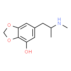 ChemSpider 2D Image | 6-[2-(Methylamino)propyl]-1,3-benzodioxol-4-ol | C11H15NO3