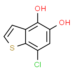 ChemSpider 2D Image | 7-Chloro-1-benzothiophene-4,5-diol | C8H5ClO2S