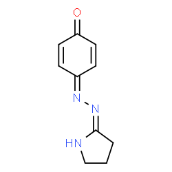 ChemSpider 2D Image | 4-[(2Z)-2-Pyrrolidinylidenehydrazono]-2,5-cyclohexadien-1-one | C10H11N3O