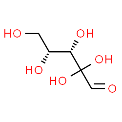 ChemSpider 2D Image | (3S,4R)-2,2,3,4,5-Pentahydroxypentanal (non-preferred name) | C5H10O6