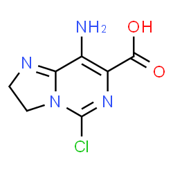 ChemSpider 2D Image | 8-Amino-5-chloro-2,3-dihydroimidazo[1,2-c]pyrimidine-7-carboxylic acid | C7H7ClN4O2
