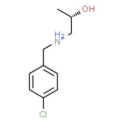 ChemSpider 2D Image | (2S)-N-(4-Chlorobenzyl)-2-hydroxy-1-propanaminium | C10H15ClNO