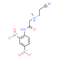 ChemSpider 2D Image | N-(2-Cyanoethyl)-2-[(2,4-dinitrophenyl)amino]-N-methyl-2-oxoethanaminium | C12H14N5O5