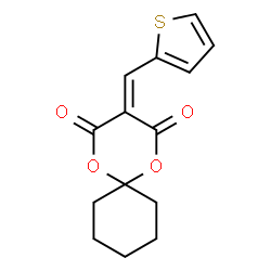 ChemSpider 2D Image | 3-(2-Thienylmethylene)-1,5-dioxaspiro[5.5]undecane-2,4-dione | C14H14O4S
