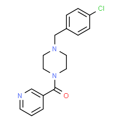 ChemSpider 2D Image | [4-(4-Chlorobenzyl)-1-piperazinyl](3-pyridinyl)methanone | C17H18ClN3O