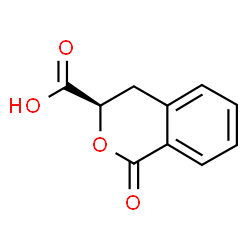 ChemSpider 2D Image | (3R)-1-Oxo-3,4-dihydro-1H-isochromene-3-carboxylic acid | C10H8O4