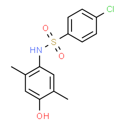 ChemSpider 2D Image | 4-Chloro-N-(4-hydroxy-2,5-dimethylphenyl)benzenesulfonamide | C14H14ClNO3S