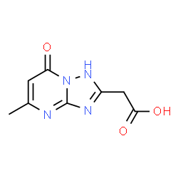 ChemSpider 2D Image | (5-Methyl-7-oxo-1,7-dihydro[1,2,4]triazolo[1,5-a]pyrimidin-2-yl)acetic acid | C8H8N4O3