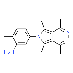 ChemSpider 2D Image | 2-methyl-5-{1,4,5,7-tetramethylpyrrolo[3,4-d]pyridazin-6-yl}aniline | C17H20N4