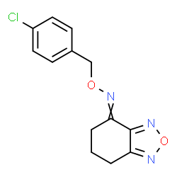 ChemSpider 2D Image | N-[(4-Chlorobenzyl)oxy]-6,7-dihydro-2,1,3-benzoxadiazol-4(5H)-imine | C13H12ClN3O2