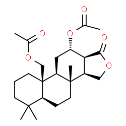 ChemSpider 2D Image | (3aR,3bR,5aS,9aR,9bS,11S,11aS)-9a-(Acetoxymethyl)-3b,6,6-trimethyl-1-oxohexadecahydrophenanthro[1,2-c]furan-11-yl acetate | C24H36O6