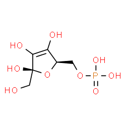 ChemSpider 2D Image | 6-O-Phosphono-beta-D-glycero-hex-3-en-2-ulofuranose | C6H11O9P