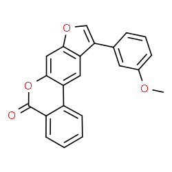 ChemSpider 2D Image | 10-(3-Methoxyphenyl)-5H-benzo[c]furo[3,2-g]chromen-5-one | C22H14O4