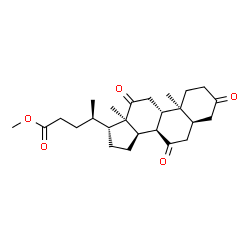 ChemSpider 2D Image | Methyl (5beta,14beta)-3,7,12-trioxocholan-24-oate | C25H36O5