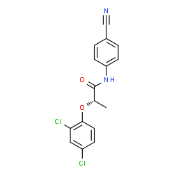 ChemSpider 2D Image | (2S)-N-(4-Cyanophenyl)-2-(2,4-dichlorophenoxy)propanamide | C16H12Cl2N2O2