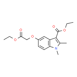 ChemSpider 2D Image | Ethyl 5-(2-ethoxy-2-oxoethoxy)-1,2-dimethyl-1H-indole-3-carboxylate | C17H21NO5