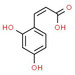 ChemSpider 2D Image | (2Z)-3-(2,4-Dihydroxyphenyl)acrylic acid | C9H8O4