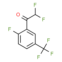 ChemSpider 2D Image | 2,2-Difluoro-1-[2-fluoro-5-(trifluoromethyl)phenyl]ethanone | C9H4F6O