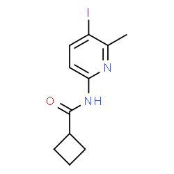 ChemSpider 2D Image | N-(5-Iodo-6-methyl-2-pyridinyl)cyclobutanecarboxamide | C11H13IN2O
