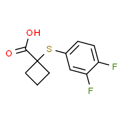ChemSpider 2D Image | 1-[(3,4-Difluorophenyl)sulfanyl]cyclobutanecarboxylic acid | C11H10F2O2S
