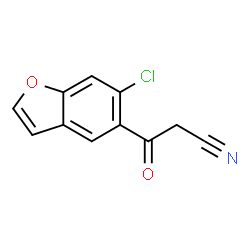 ChemSpider 2D Image | 3-(6-Chloro-1-benzofuran-5-yl)-3-oxopropanenitrile | C11H6ClNO2