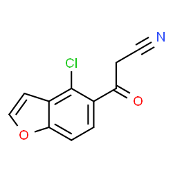ChemSpider 2D Image | 3-(4-Chloro-1-benzofuran-5-yl)-3-oxopropanenitrile | C11H6ClNO2