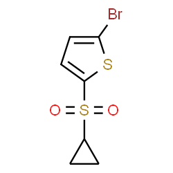 ChemSpider 2D Image | 2-Bromo-5-(cyclopropylsulfonyl)thiophene | C7H7BrO2S2