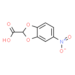 ChemSpider 2D Image | 5-Nitro-1,3-benzodioxole-2-carboxylic acid | C8H5NO6