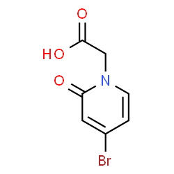 ChemSpider 2D Image | (4-Bromo-2-oxo-1(2H)-pyridinyl)acetic acid | C7H6BrNO3