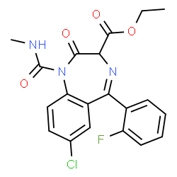 ChemSpider 2D Image | Ethyl carfluzepate | C20H17ClFN3O4