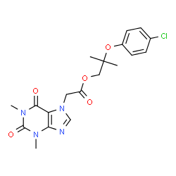 ChemSpider 2D Image | acefylline clofibrol | C19H21ClN4O5
