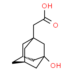ChemSpider 2D Image | [(5R,7S)-3-Hydroxyadamantan-1-yl]acetic acid | C12H18O3
